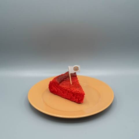 Burnt Strawberry Cheesecake Slice