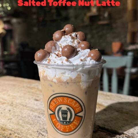 Salted Toffee nut latte