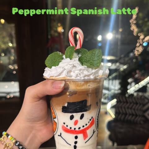 Peppermint spanish latte