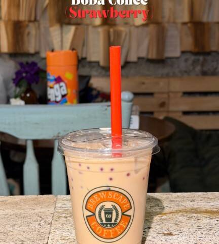 Boba Coffee Strawberry Iced