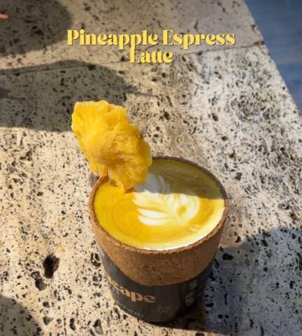 Pineapple Espress Latte Edible Cup