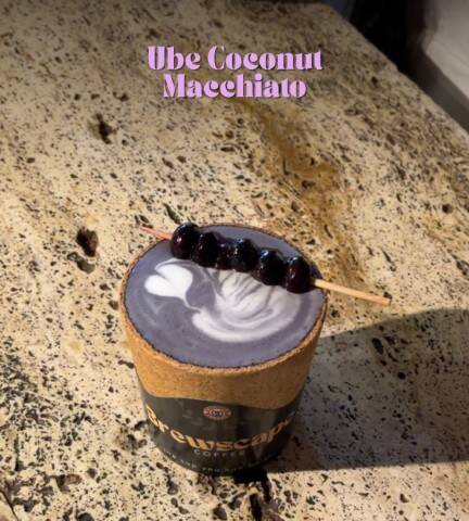 Ube Coconut Macchiato Edible Cup